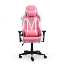Cadeira Gamer XT Racer Viking Series, Até 120Kg, Reclinável, Com Almofadas, Cilindro de Gás Classe 4, Couro PU, Rosa e Branca - XTR-019