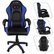 Cadeira Gamer XTreme Gamers Cinesis NY Preta e Azul Conforto e Performance para Jogos e Escritório Evolux