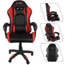 Cadeira Gamer XTreme Preta Vermelha Design Racing Reclinável 155 360 Suporta 130kg