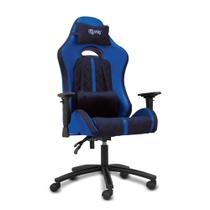 Cadeira Gamer Yazi azul com braços ergonômicos e tapete CH35BKBL ELG