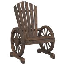 Cadeira Garden Adirondack VidaXL Burnt Fir Wood Brown