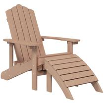 Cadeira Garden Adirondack VidaXL Patio com banquinho removível