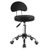 Cadeira giratória ajustável de couro PU Rolling Stool KKTONER