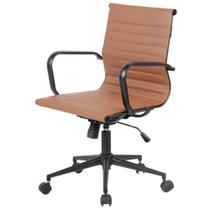 Cadeira Giratória Baixa Office Sevilha Esteirinha Rivatti PU Marrom Caramelo Aço Preto Base Rodízio Cadeira Giratória Baixa Office Sevilha Esteirinha Rivatti PU Marrom Caramelo Aço Preto Base Rodízio