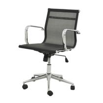 Cadeira Giratória Baixa Office Sevilha Tela Mesh Rivatti Revestimento Preto Base Rodízio Cromado Cadeira Giratória Baixa Office Sevilha Tela Mesh Rivatti Revestimento Preto Base Rodízio Cromado