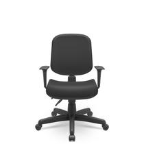 Cadeira Giratoria Diretor Operativa Plus Back System com Braço - Tecido Preto - Plaxmetal