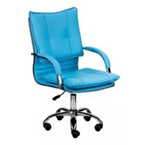 Cadeira giratória escritório material sintético desenho italiano Show de Cadeira azul claro