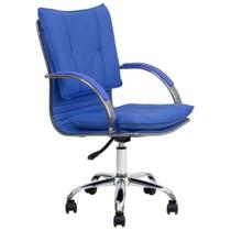 Cadeira giratória escritório material sintético desenho italiano Show de Cadeira azul escuro