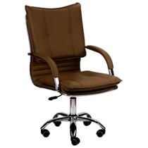 Cadeira giratória escritório material sintético desenho italiano Show de Cadeira marrom café