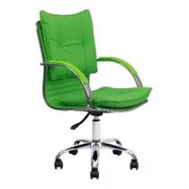 Cadeira giratória escritório material sintético desenho italiano Show de Cadeira verde
