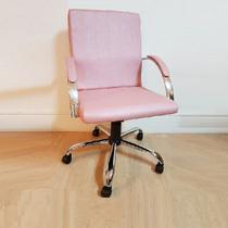 Cadeira Giratória Escritório Work Rosê Gold Relax Base Cromada c/ Rodizio - 100% Nacional Cadeira Giratória Escritório Work Rosê Gold Relax Base Cromada c/ Rodizio - 100% Nacional