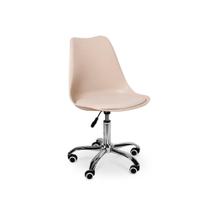 Cadeira Giratória Estofada com Base de Metal Cromado com Rodinhas Rodízios Moderna Premium Ícaro Cadeira Giratória Estofada com Base de Metal Cromado com Rodinhas Rodízios Moderna Premium Ícaro