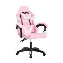 Cadeira Giratória Gamer KL1 - Branco e Rosa - KLOOF