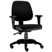 Cadeira Giratória Job Executiva Ergonomica Escritório Crepe Preto - Lyam Decor Cadeira Giratória Job Executiva Ergonomica Escritório Crepe Preto - Lyam Decor