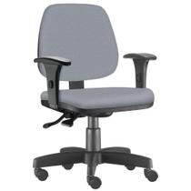 Cadeira Giratória Job L02 Executiva Ergonômica Escritório Material Sintético Cinza - Lyam Decor Cadeira Giratória Job L02 Executiva Ergonômica Escritório Material Sintético Cinza - Lyam Decor