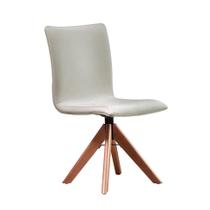 Cadeira Giratória Nice Off White e Madeira