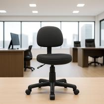 Cadeira Giratória Operativa Secretária Plus Slim - Preta p/ Escritório e Home Office