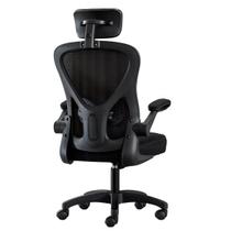 Cadeira giratoria p/ escritorio, mod 922 c/ encosto alto ajustavel, costa e assento acochoados em pp c/ espuma - preta - Master