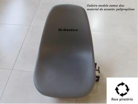 Cadeira Giratória Passageiro para Barco de Alumínio Cor Cinza - BI-Náutica