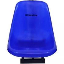 Cadeira Giratória Piloteiro para Barco de Alumínio Cor Azul - BI-Náutica