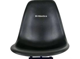 Cadeira Giratória Piloteiro para Barco de Alumínio cor Preta - BI-Náutica