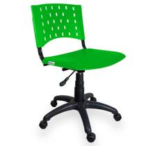 Cadeira Giratória Plástica Verde - ULTRA Móveis