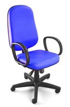 Cadeira Giratória Presidente C/ Relax E C/ Braços Corano Azul