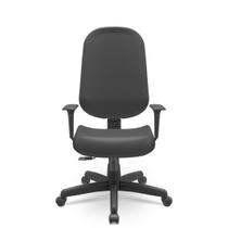 Cadeira Giratoria Presidente Operativa Plus Relax com Braço Regulável material sintético Preto