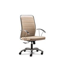 Cadeira Giratória Roal Kron Elipty Diretor material sintético Areia Base Alumínio 120kg com Mecanismo Syncron