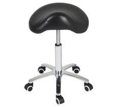 Cadeira Giratória Saddle Stool Antlu - Ajustável e Hidráulica - Preta