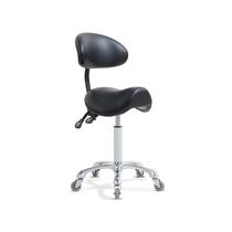 Cadeira giratória Saddle Stool com apoio traseiro Antlu Black