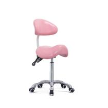 Cadeira giratória Saddle Stool com apoio traseiro Antlu Pink