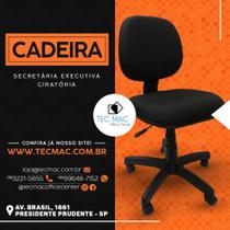 Cadeira giratoria secretaria executiva s/br tecido preta fk