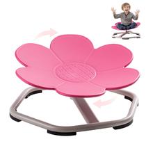 Cadeira giratória sensorial ROBUD Kids Autism com design antiderrapante rosa
