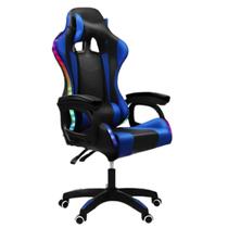 Cadeira giratoria tipo gamer, mod ds 919-02-do , acochoado em pu com espuma pr , azul