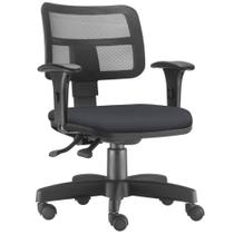 Cadeira Giratória Zip L02 Executiva Ergonômica Escritório Material Sintético Preto - Lyam Decor