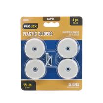 Cadeira Glide PROJEX 3,8 cm de plástico branco aparafusada, pacote com 4