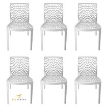 Cadeira Gruvyer Branca - kit com 6