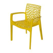 Cadeira Gruvyer Com Braço Amarela - Or Design