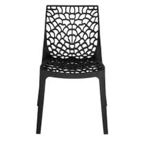 Cadeira Gruvyer Gourmet Preta com Encosto Reforçado 80cm - Xplast