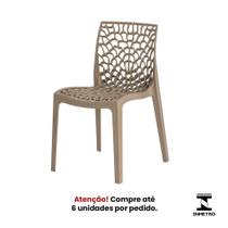 Cadeira Gruvyer Nude Sala Cozinha Jantar