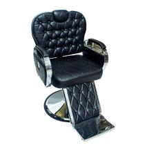Cadeira Guerreira Para Barbeiro Hidráulico Redondo Estofado Preto it Cadeira Guerreira Para Barbeiro Hidráulico Redondo Estofado Preto it