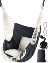 Cadeira Hammock Chihee Hanging Swing com 2 travesseiros cinza escuro