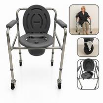 Cadeira Higiênica B20 Em Aço Sanitário Portátil Até 100 Kg Supermedy Cadeira Higiênica B20 Em Aço Sanitário Portátil Até 100 Kg Supermedy