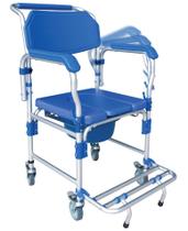 Cadeira higiênica d60 alumínio fixa 150 kg - dellamed