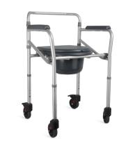 Cadeira higiênica de Banho higiênica dobrável rodas giro 360