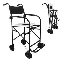 Cadeira Higiênica Dobrável Braço e Pés Escamoteáveis Mod: CHD203 - Marca: Dune