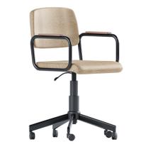 Cadeira Home Office Estofado Clássica Retrô Giro 360