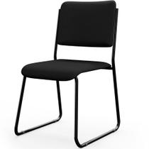 Cadeira Hoteleira Auditório Empilhável Inter L02 Facto Preto - Lyam Decor