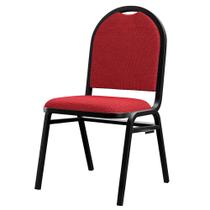 Cadeira Hoteleira Auditório Empilhável Linho M23 Vermelho - Mpozenato